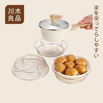 不鏽鋼炒菜鍋架 加厚不銹鋼圓形鍋架 蒸籠架 蒸架 蒸蛋架 廚房 收納架 置物架 隔熱防燙 隔熱墊 炒鍋架 爐鍋架 川木良