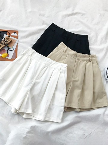 闊腿褲女新款港味夏顯瘦百搭直筒休閑原宿風ins超火短褲寬松