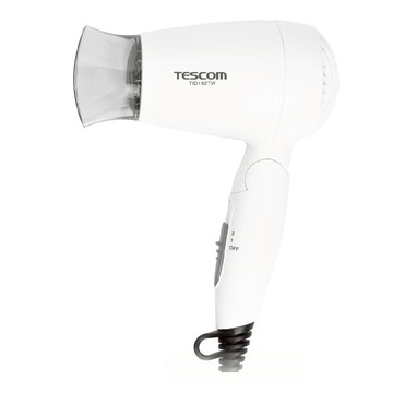 TESCOM TID192TW 吹風機  大風量速乾  雙風罩配件  負離子  1200W  折疊式設計  TID192  清爽白