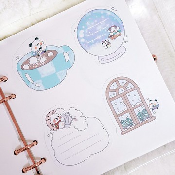 溫馨冬日手帳貼紙組