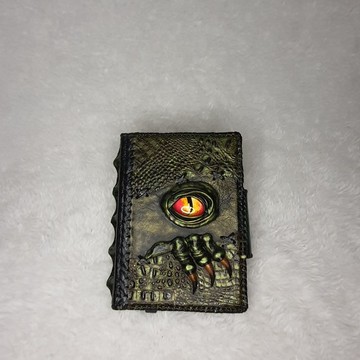 3D 龍紋皮革書,龍與地下城書,魔法書,龍之眼,禮物,儀式