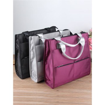 時尚公文包會議包新款簡約單肩包大容量男女文件包資料包手提包潮