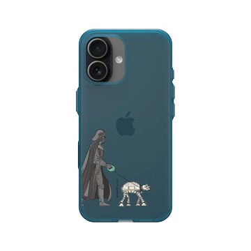 iPhone 17 Clear (相機按鈕) 夜幕藍 - 迪士尼-星際大戰 Star Wars - 黑武士-散步-幽默系列