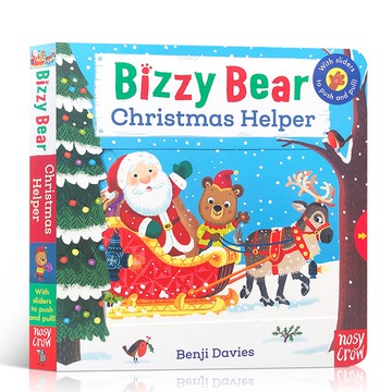 「送音頻」Bizzy Bear:Christmas Helper 互動式繪本 推拉書 操作書 聖誕節 忙碌的小熊 有聲書