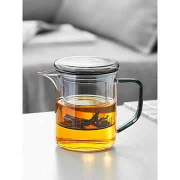 玻璃茶壺耐高溫加厚茶水分離新款家用一人用小花茶功夫泡茶壺套裝