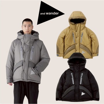 【other more 特選潮流】AND wander 3M反光logo Primaloft輕量保暖防風輕防水連帽羽絨服