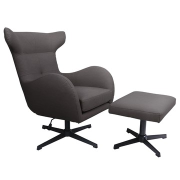 艾瑞克高背旋轉主人椅組-多色可選鋼鐵灰