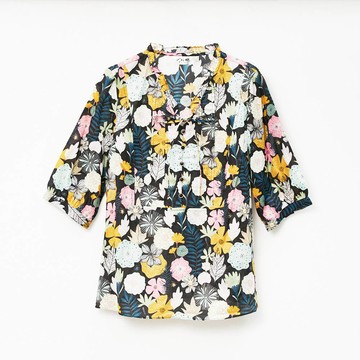 CLL巧玲瓏 熱帶印花五分袖上衣 2843005