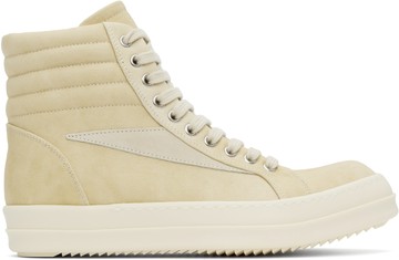 Rick Owens DRKSHDW 米色 Hollywood Vintage High 高帮运动鞋