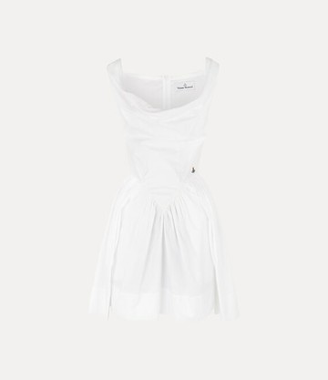 Vivienne Westwood Mini Sunday Dress Compact Poplin White 36 Women