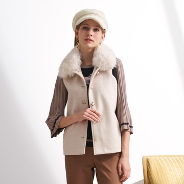 CLL巧玲瓏 柔光貴婦暖絨羊毛背心 5244601