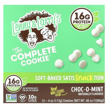 Lenny & Larry's, The Complete Cookie®，巧克力薄荷味，12 塊，每塊 4 盎司（113 克）