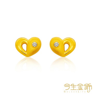 今生金飾 愛滿載耳環 時尚黃金耳環