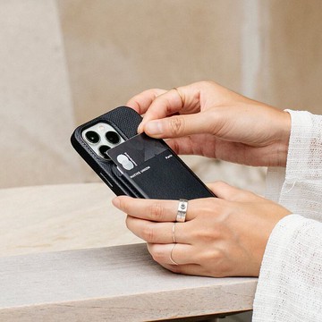 Native Union |  經典巴黎系列皮革磁吸卡夾 經典黑