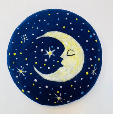 羊毛氈貝蕾帽- 美夢