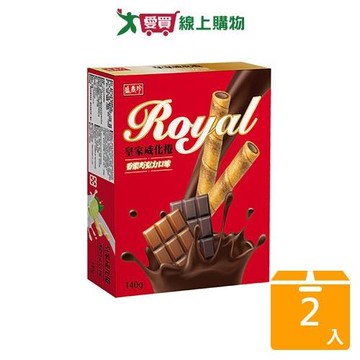 盛香珍皇家威化捲巧克力口味140G【兩入組】【愛買】