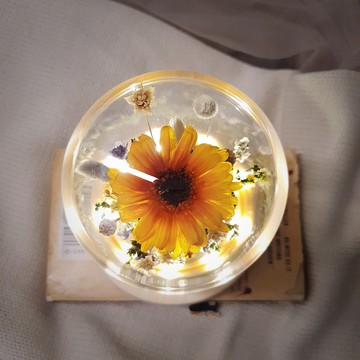 向日葵玻璃罩 夜燈款 永生花 畢業禮物 小太陽 快速出貨
