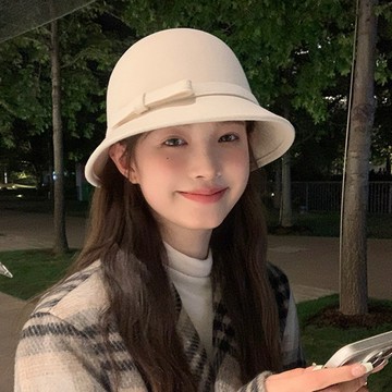 赫本風 漁夫帽 水桶帽 法式復古 小香風 古典 優雅 小禮帽 蝴蝶結 時尚帽子 復古帽子 高級感 秋冬穿搭 禮物 035