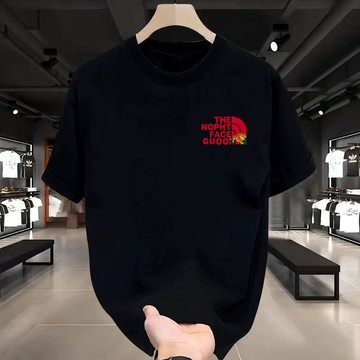 热卖【台灣出貨】清涼透氣短袖圓領t恤男日常T恤夏季新款寬鬆大碼大碼上衣加肥加大男生衣服美式短袖T恤男夏季上衣男T恤男透氣