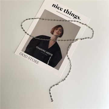 加長鏈條腰鏈女金屬豬鼻子褲鏈配裙子ins細腰帶收腰裝飾單圈腰封