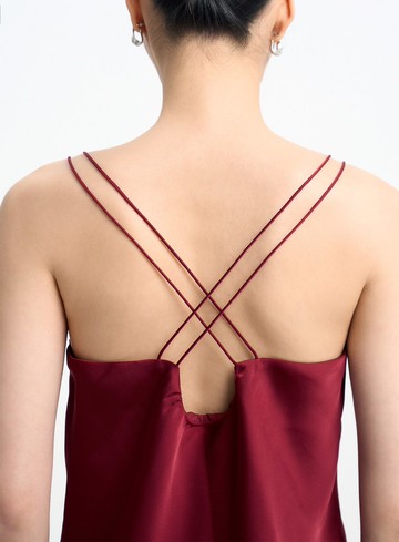 高級珠光感斜裁美背BRA