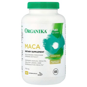 Organika, MACA，750 毫克，180 粒素食膠囊