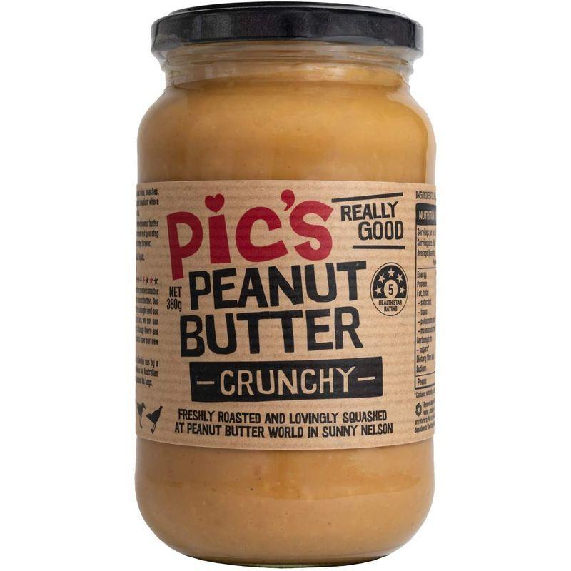 Pic’s Peanut Butterピックスピーナッツバター (あらびきクランチ-Crunchy-, 380g)