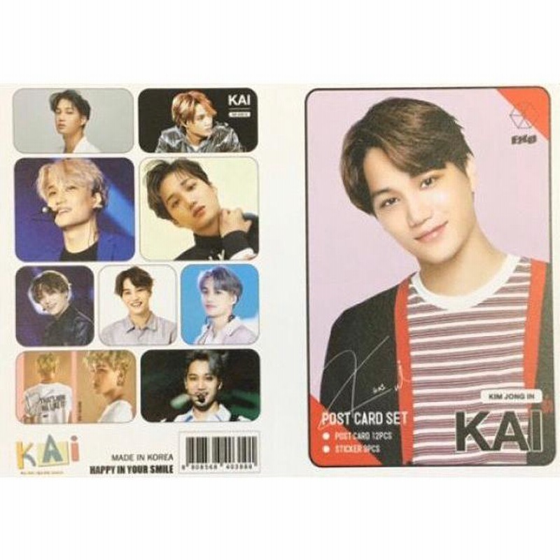EXO　カイ　3dフィギュア　KAI トレカ　セット  グッズ　ポストカード ポストカードセット EXO カイ KAI ステッカー ハガキ 韓流