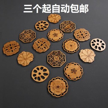 日式方形竹制碳化杯墊 茶道配件茶墊養壺墊 紫砂壺托竹墊杯托茶托