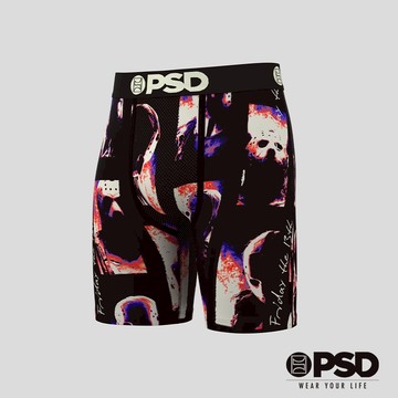 【PSD Underwear 官方旗艦店】 MOVIE- 平口四角褲-十三號星期五傑森-黑色