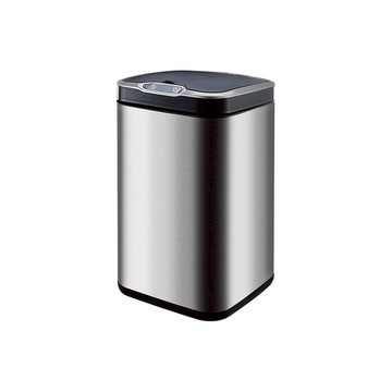 【好物良品】13L_不鏽鋼自動臭氧除臭殺菌智能感應式垃圾桶 廚餘回收桶-不鏽鋼原色