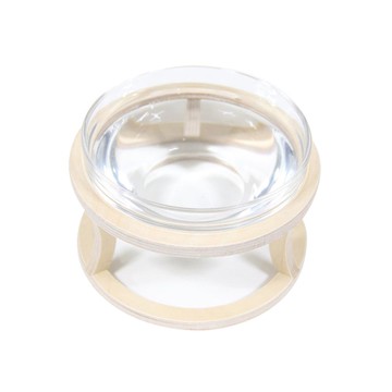 casamico 狗貓用原木玻璃水碗 大型  1組  混色