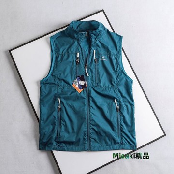 外貿尾貨男士夏季速干多口袋馬甲戶外薄透氣休閑背心開衫運動馬夾-Misaki精品