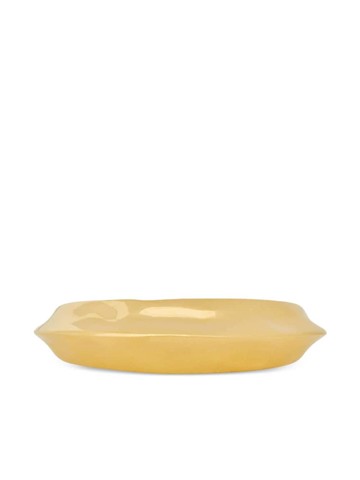 Saint Laurent - asymmetric-design polished-finish bracelet - women - Brass - L - Gold