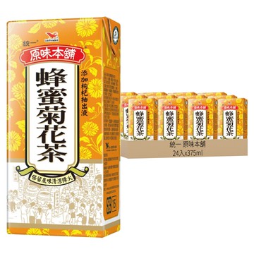 統一 原味本舖 蜂蜜菊花茶 24入  375ml