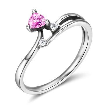 純銀戒指．心中所愛．防小人尾戒．閨蜜．混搭．疊戴