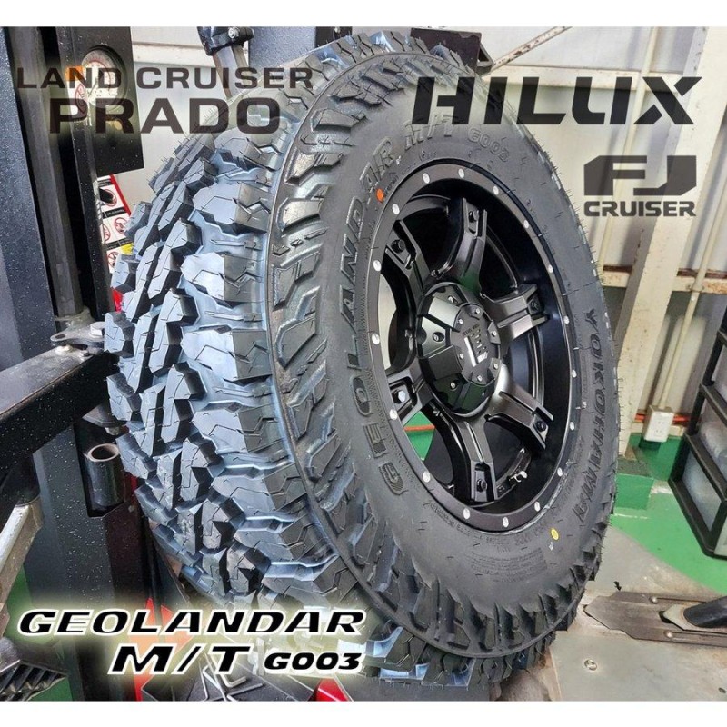 Jeep ラングラー JK JL タイヤホイール OutLaw ヨコハマ ジオランダー G003 M/T 265/70R17 285/70R17