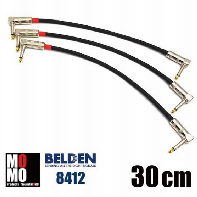 ベルデン（ BELDEN 8412 ）30cm L-L型 パッチケーブル （ 黒 ）3