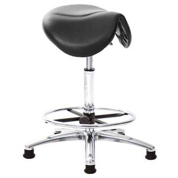 GXG 立體泡棉 小馬鞍 工作椅  寬鋁腳+踏圈   TW-81T7 LU1K