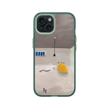 iPhone 15 Clear 憂墨綠 - Soupy Tang 湯舒皮 - Single Bed