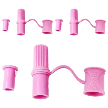 Le idea 樂德兒 吸管專用套 12mm-8mm適用 3件套裝 專利設計 安全材質 附防塵蓋套  顏色隨機  1包