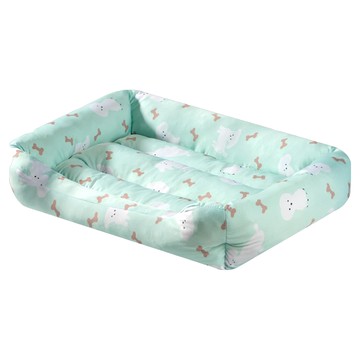 夏季冷感透氣冰絲寵物窩  1個  55 x 40 x 10cm  綠色