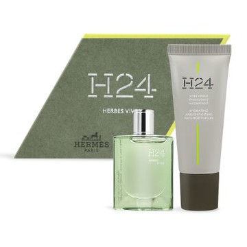HERMES 愛馬仕 H24 Herbes Vives 綠動淡香精禮盒[淡香精5ml+保濕面霜20ml]EDP