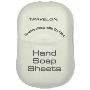 TRAVELON 美國 洗手旅用皂紙(白) / 肥皂紙 攜帶式香皂片