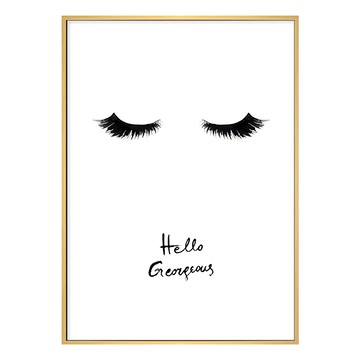 閉月羞花 Hello Gorgeous 裝飾畫  59.4 x 42cm  木色