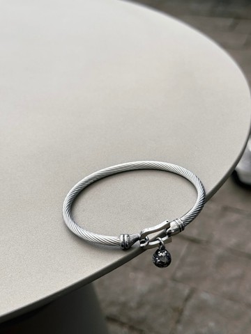 安心洗澡 鈦鋼馬蹄扣 中性 胎毛手環