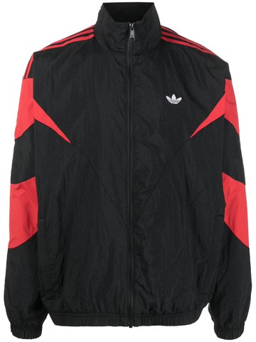 adidas - logo-embroidered zip-fastening jacket - men - Polyamide/Recycled Polyester - L/XL - Black