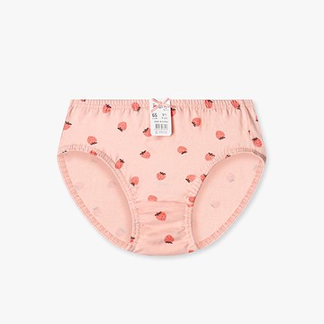 韓國 Mellisse - 韓製棉混紡三角褲(女寶)-草莓-粉