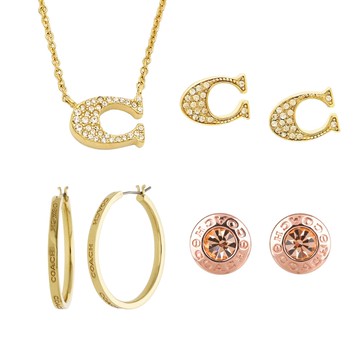 COACH 經典LOGO 耳環/項鍊 (多款多色可選)