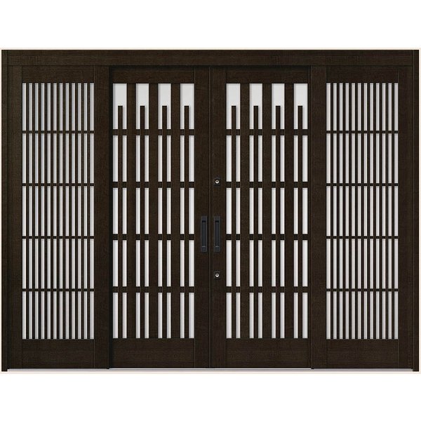 花伝 K6 引分け戸 内付枠 ランマなし 93型 切子格子 26022 W：2,604mm × H：2,280mm 玄関引戸 LIXIL